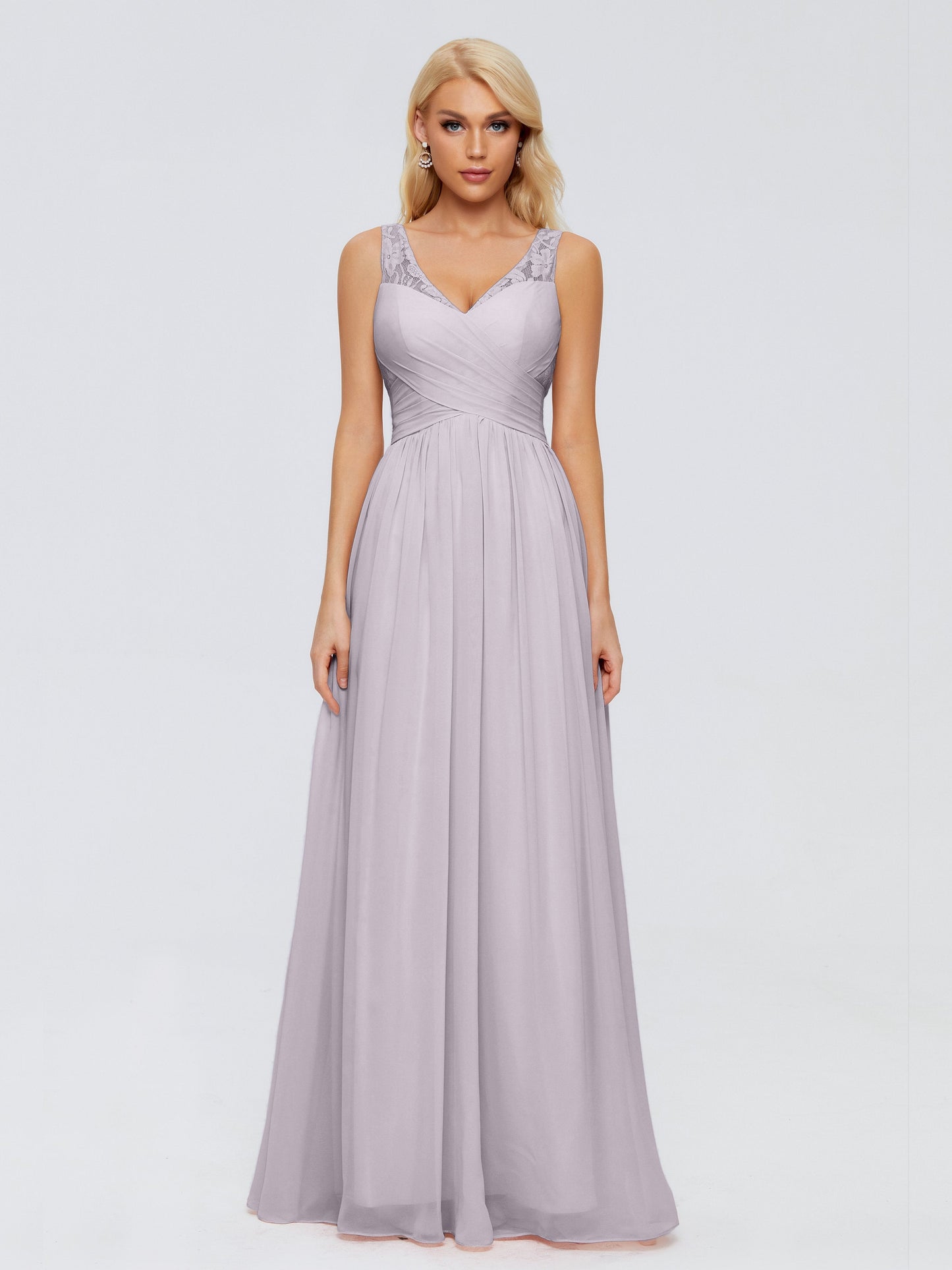 Kayla Straps Lace Chiffon Bridesmaid Dresses