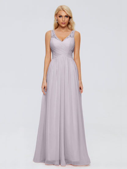 Kayla Straps Lace Chiffon Bridesmaid Dresses