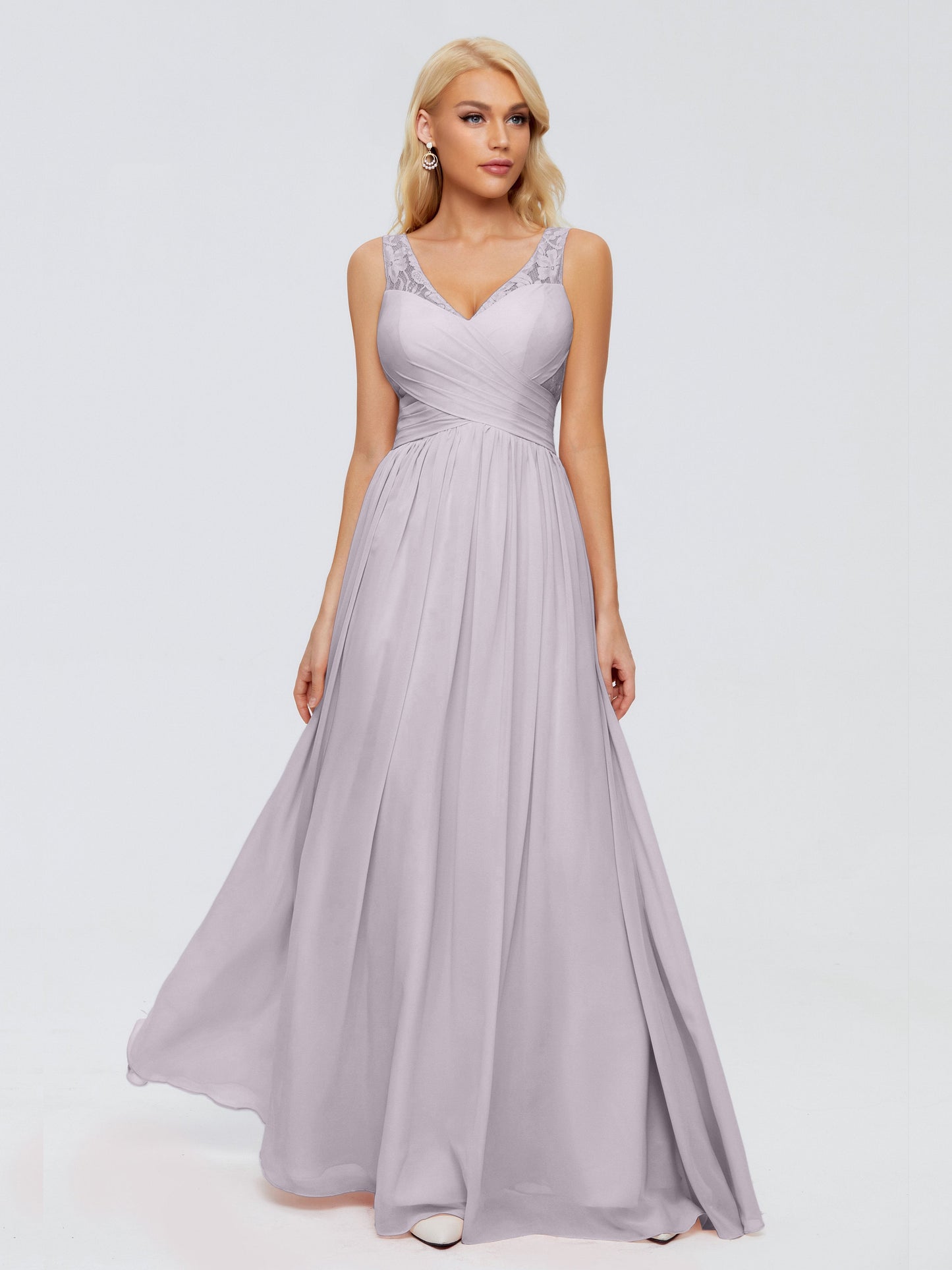 Kayla Straps Lace Chiffon Bridesmaid Dresses