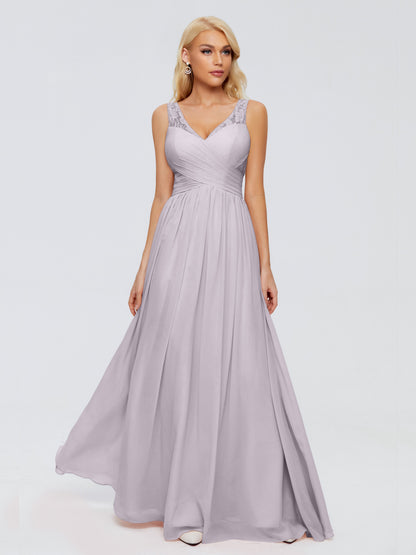 Kayla Straps Lace Chiffon Bridesmaid Dresses