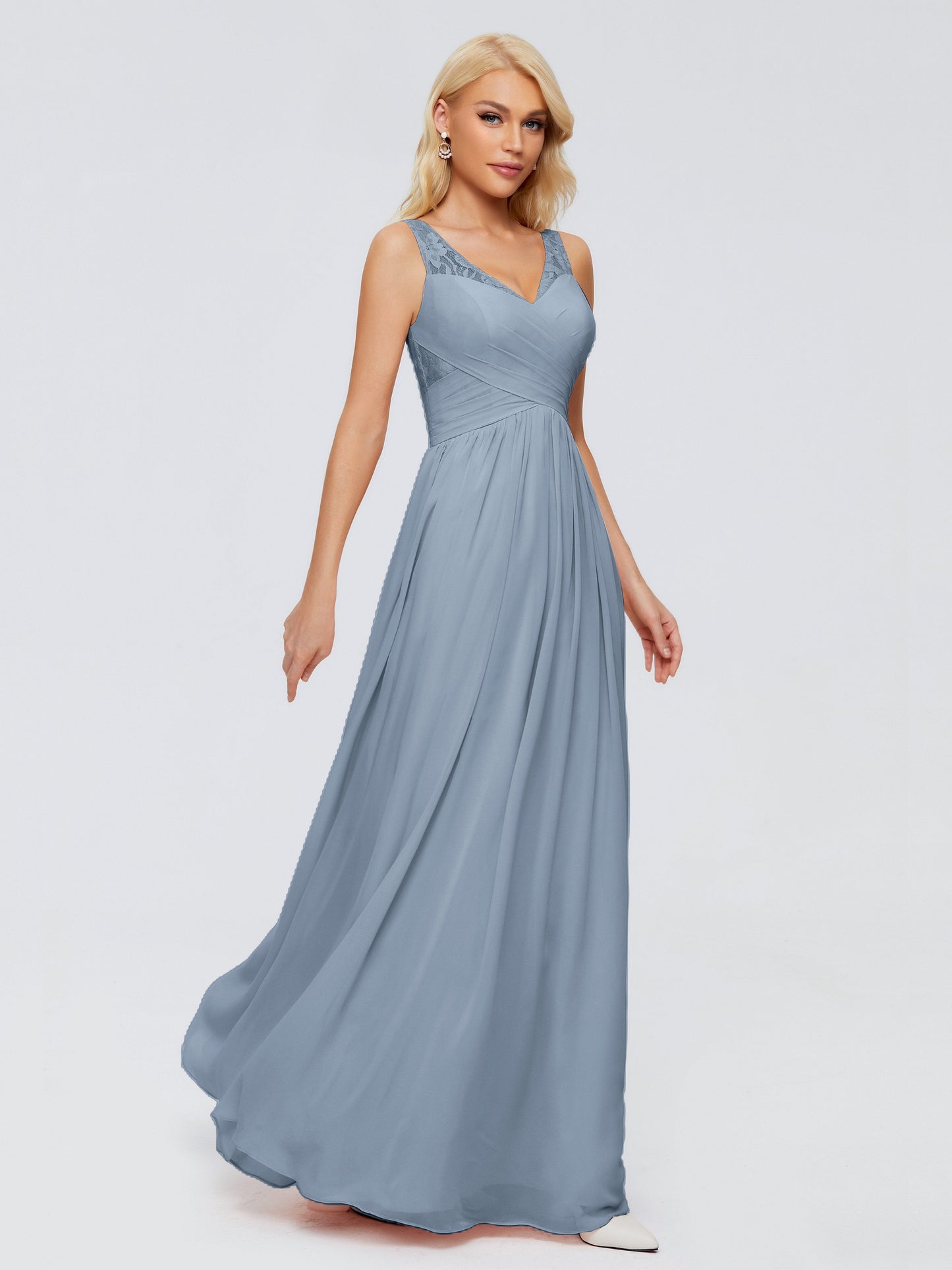 Kayla Straps Lace Chiffon Bridesmaid Dresses