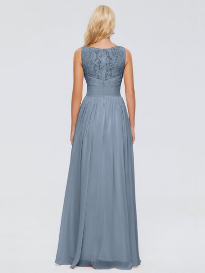 Kayla Straps Lace Chiffon Bridesmaid Dresses