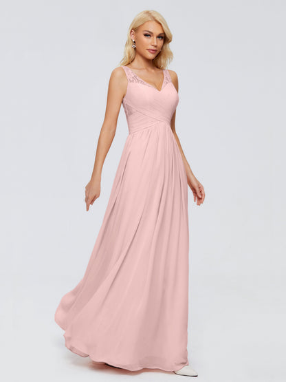 Kayla Straps Lace Chiffon Bridesmaid Dresses