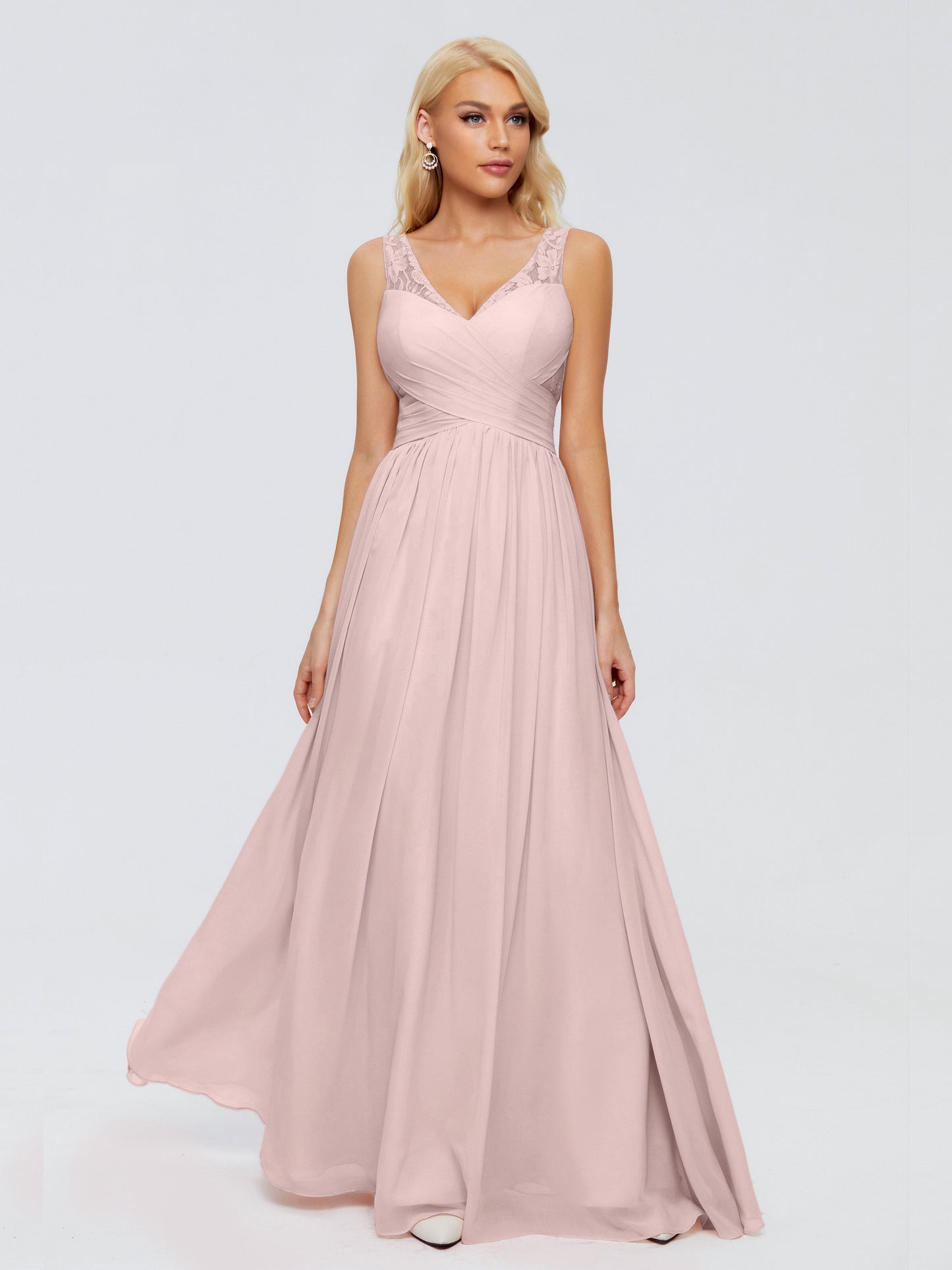 Kayla Straps Lace Chiffon Bridesmaid Dresses