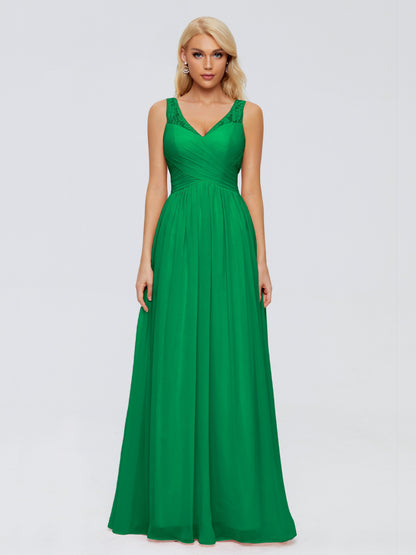 Kayla Straps Lace Chiffon Bridesmaid Dresses