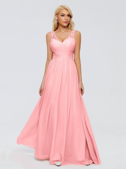 Kayla Straps Lace Chiffon Bridesmaid Dresses