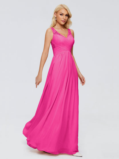 Kayla Straps Lace Chiffon Bridesmaid Dresses