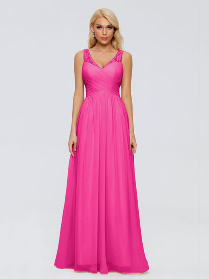Kayla Straps Lace Chiffon Bridesmaid Dresses