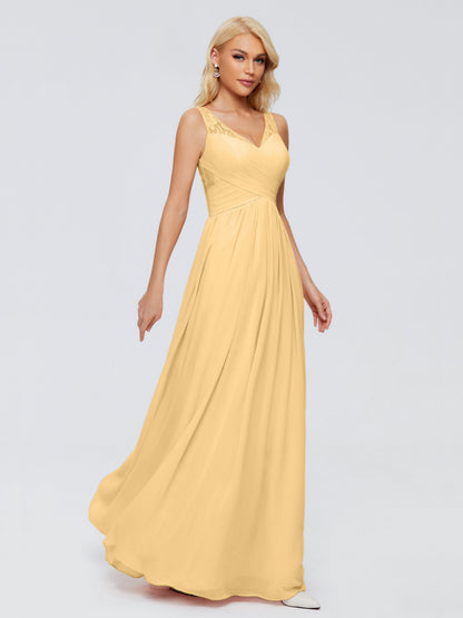 Kayla Straps Lace Chiffon Bridesmaid Dresses