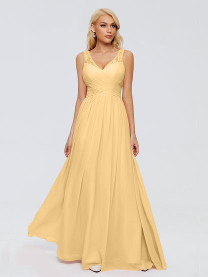 Kayla Straps Lace Chiffon Bridesmaid Dresses