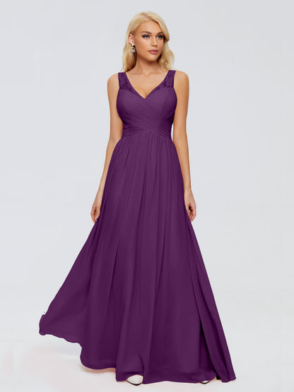 Kayla Straps Lace Chiffon Bridesmaid Dresses