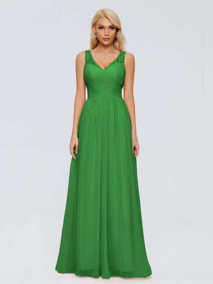 Kayla Straps Lace Chiffon Bridesmaid Dresses