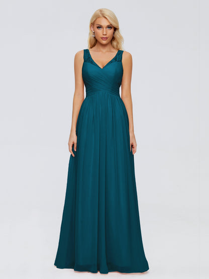 Kayla Straps Lace Chiffon Bridesmaid Dresses