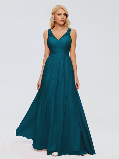 Kayla Straps Lace Chiffon Bridesmaid Dresses