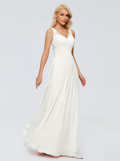 Kayla Straps Lace Chiffon Bridesmaid Dresses