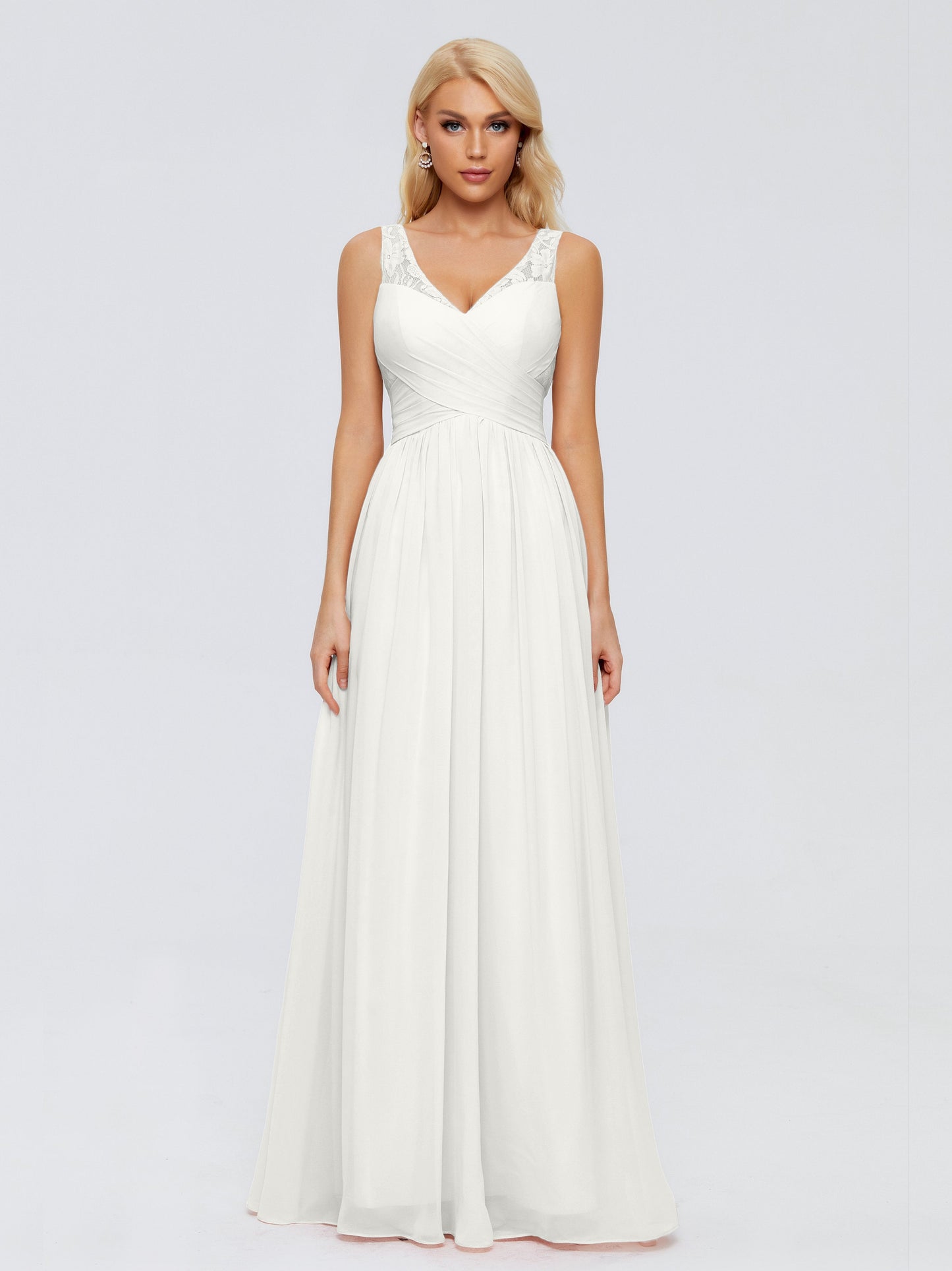 Kayla Straps Lace Chiffon Bridesmaid Dresses