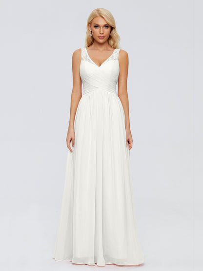 Kayla Straps Lace Chiffon Bridesmaid Dresses