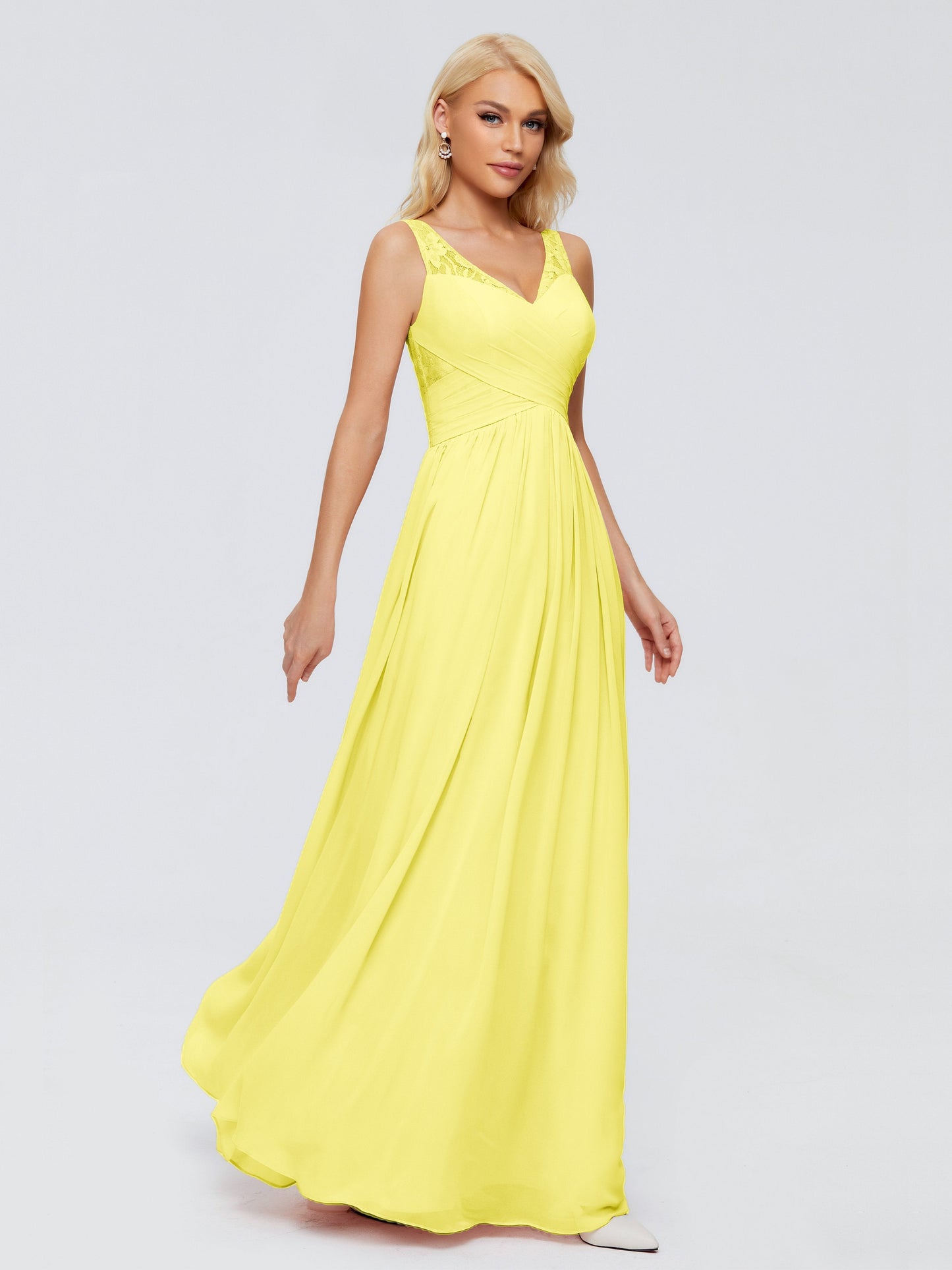 Kayla Straps Lace Chiffon Bridesmaid Dresses