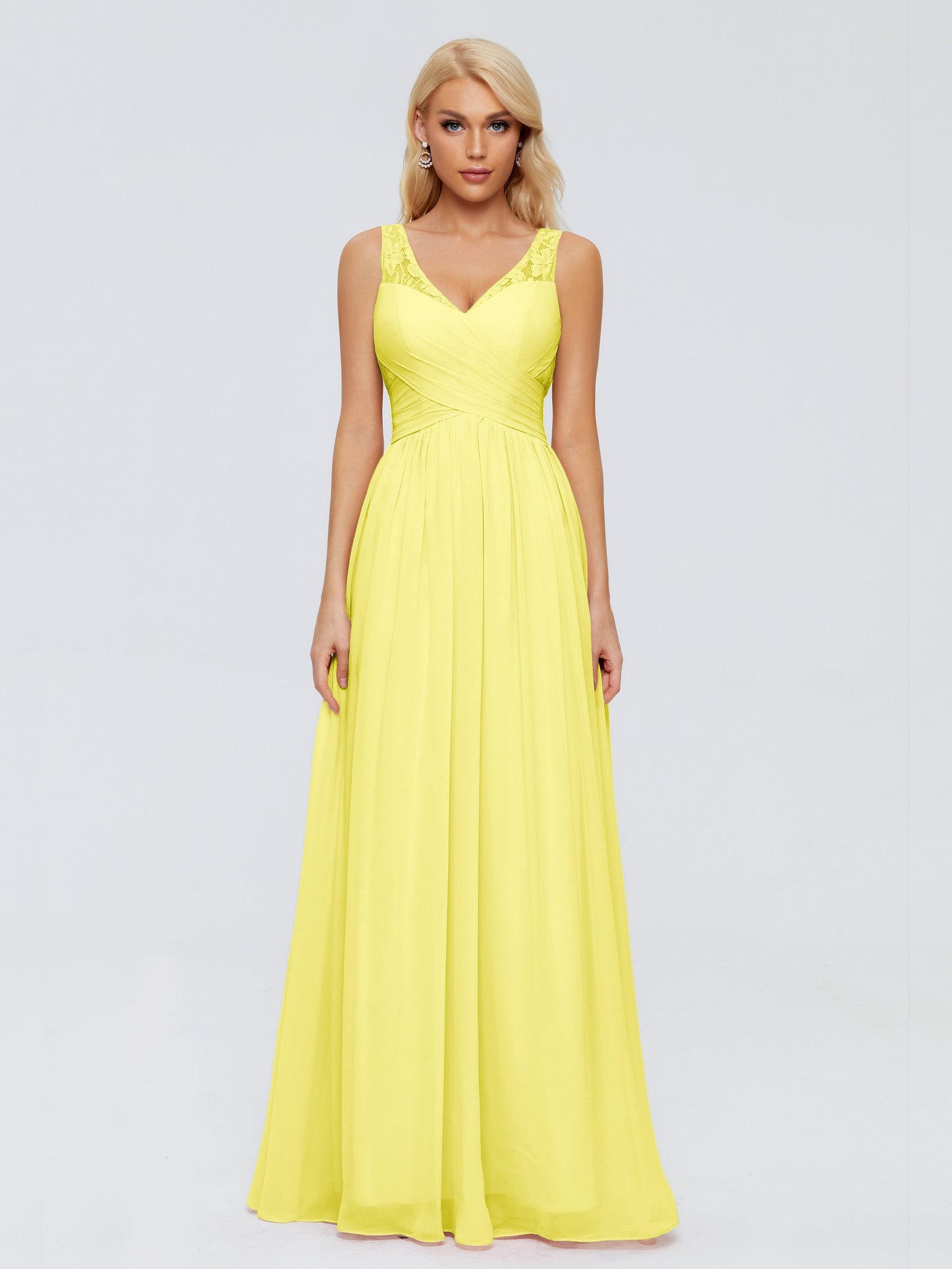 Kayla Straps Lace Chiffon Bridesmaid Dresses