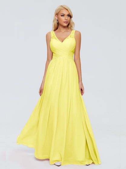 Kayla Straps Lace Chiffon Bridesmaid Dresses