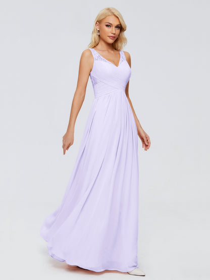 Kayla Straps Lace Chiffon Bridesmaid Dresses