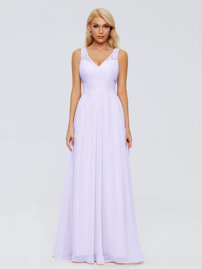 Kayla Straps Lace Chiffon Bridesmaid Dresses