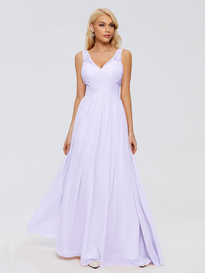 Kayla Straps Lace Chiffon Bridesmaid Dresses