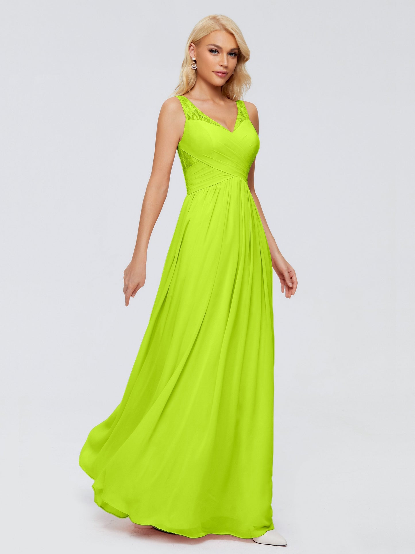 Kayla Straps Lace Chiffon Bridesmaid Dresses