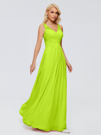 Kayla Straps Lace Chiffon Bridesmaid Dresses