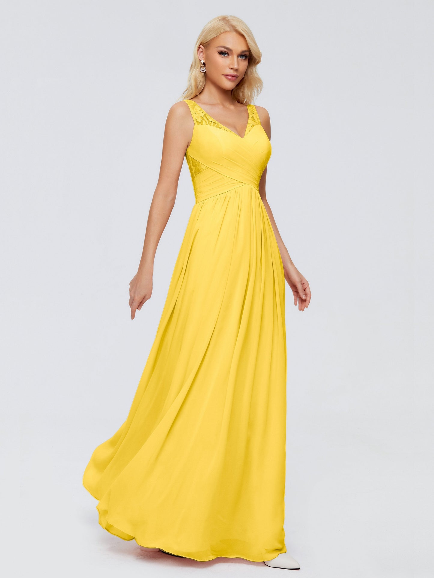 Kayla Straps Lace Chiffon Bridesmaid Dresses
