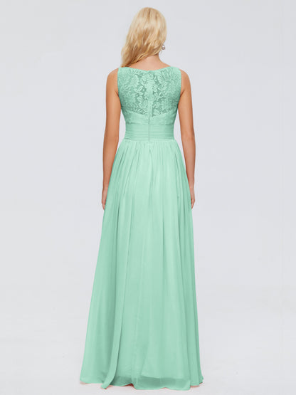 Kayla Straps Lace Chiffon Bridesmaid Dresses