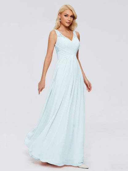 Kayla Straps Lace Chiffon Bridesmaid Dresses