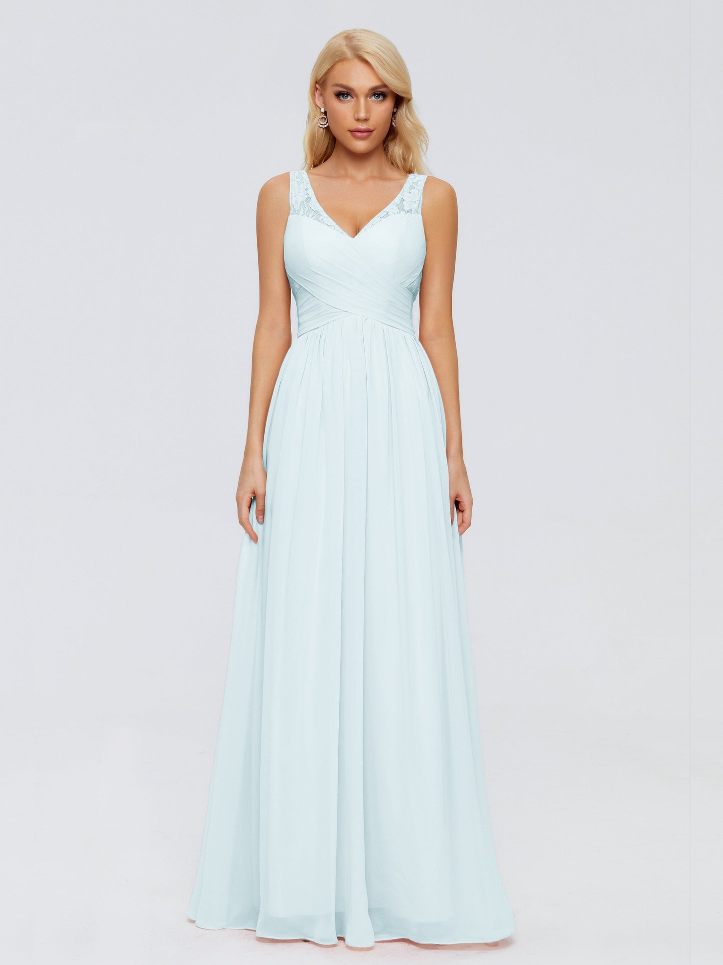 Kayla Straps Lace Chiffon Bridesmaid Dresses