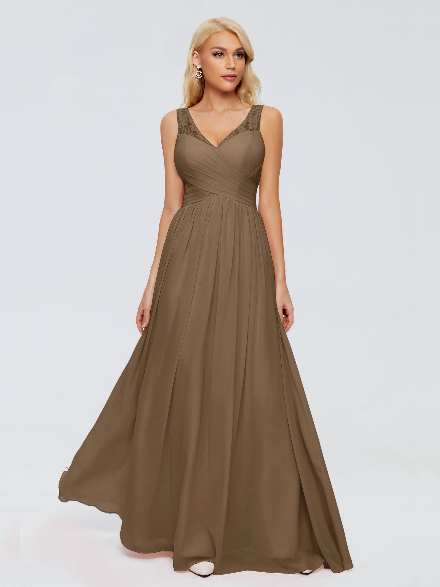 Kayla Straps Lace Chiffon Bridesmaid Dresses