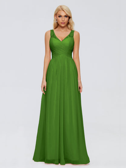 Kayla Straps Lace Chiffon Bridesmaid Dresses