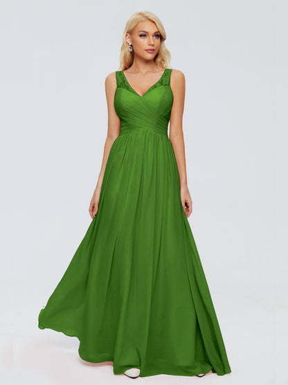 Kayla Straps Lace Chiffon Bridesmaid Dresses