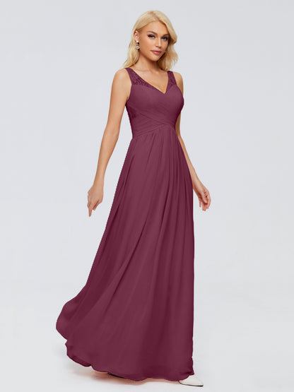 Kayla Straps Lace Chiffon Bridesmaid Dresses