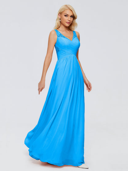 Kayla Straps Lace Chiffon Bridesmaid Dresses