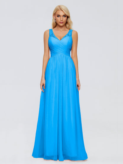 Kayla Straps Lace Chiffon Bridesmaid Dresses