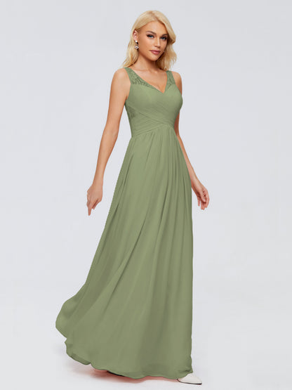 Kayla Straps Lace Chiffon Bridesmaid Dresses