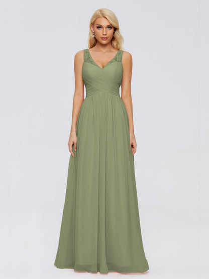 Kayla Straps Lace Chiffon Bridesmaid Dresses