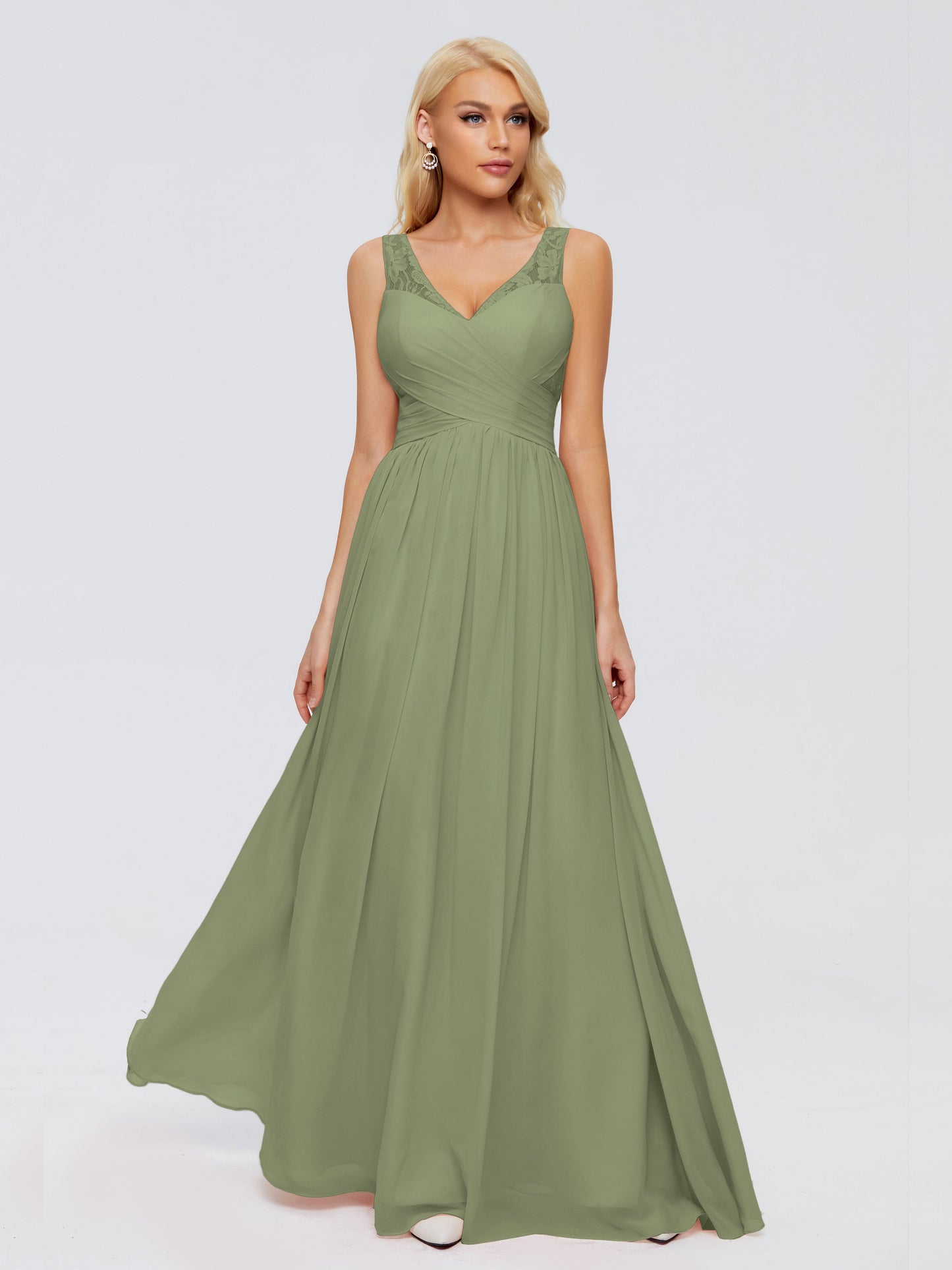 Kayla Straps Lace Chiffon Bridesmaid Dresses