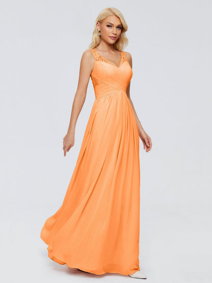 Kayla Straps Lace Chiffon Bridesmaid Dresses