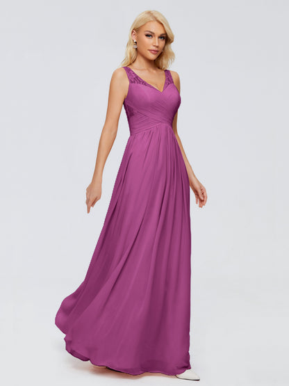 Kayla Straps Lace Chiffon Bridesmaid Dresses