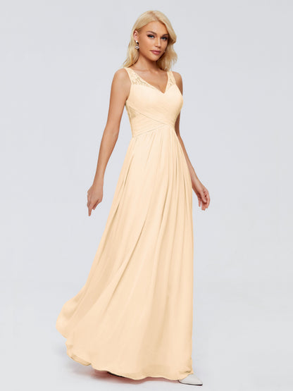 Kayla Straps Lace Chiffon Bridesmaid Dresses
