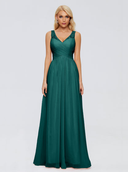 Kayla Straps Lace Chiffon Bridesmaid Dresses