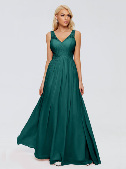 Kayla Straps Lace Chiffon Bridesmaid Dresses