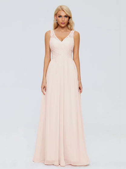 Kayla Straps Lace Chiffon Bridesmaid Dresses