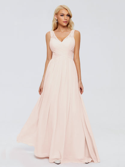 Kayla Straps Lace Chiffon Bridesmaid Dresses