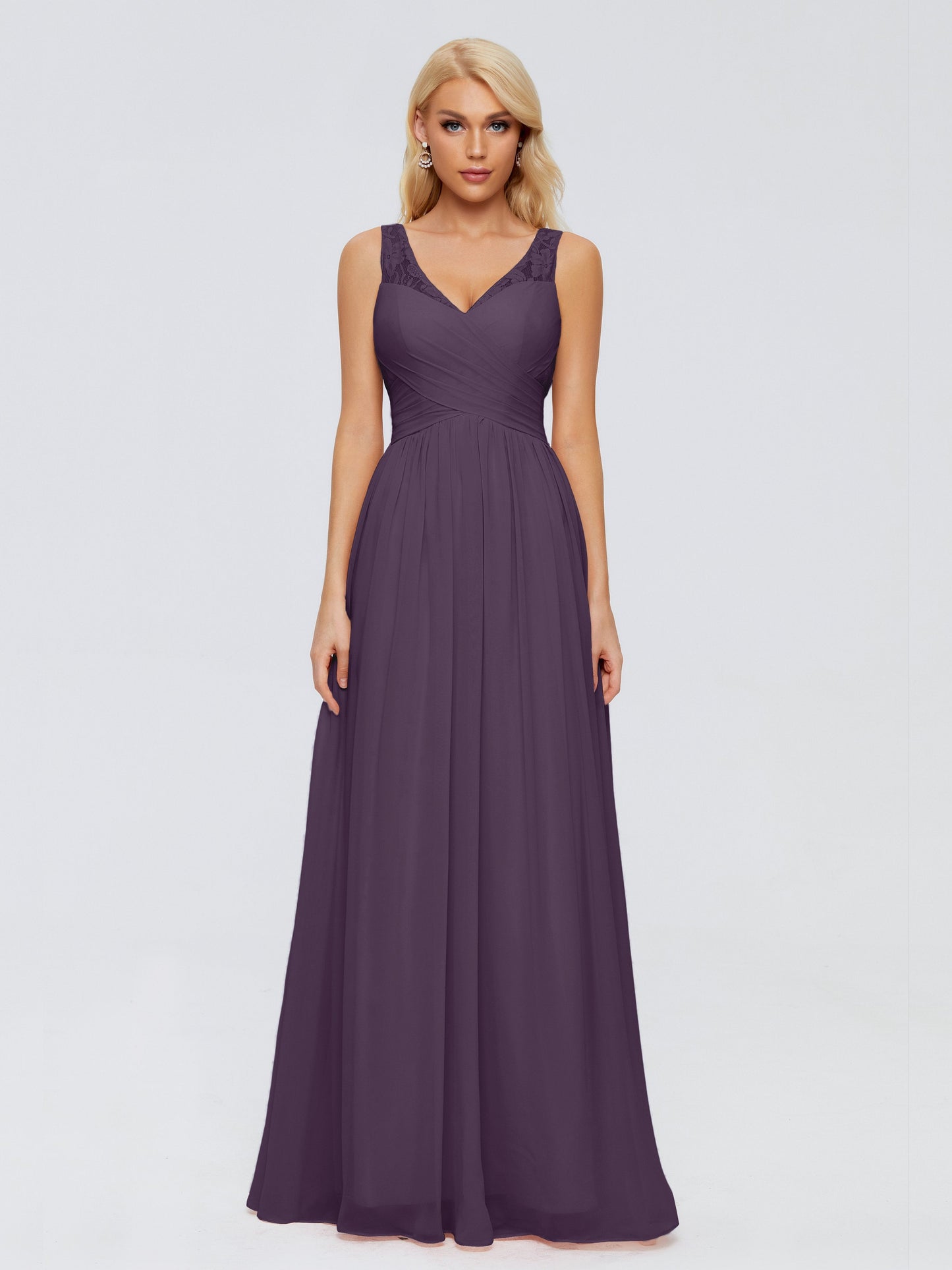 Kayla Straps Lace Chiffon Bridesmaid Dresses